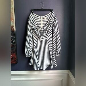 Long Sleeved Luxxel Mini Dress, Off the Shoulder